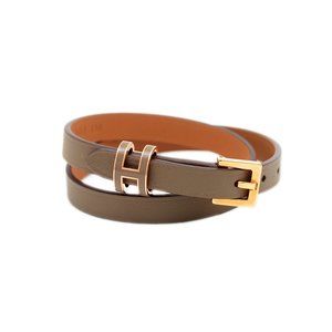 HERMES Gray Charm Bracelet